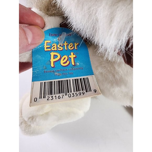 Vtg NOS Easter Unlimited Easter Pet Plush Bunny Rabbit 12" Stuffed Animal Rare - Picture 8 of 14
